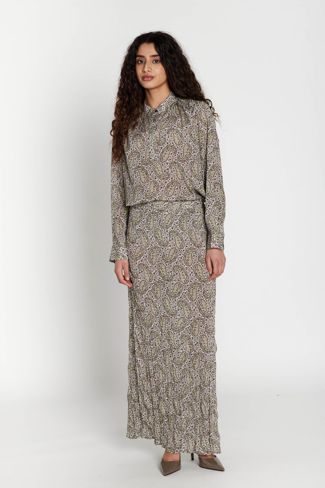 Heartmade HMSican maxinederdel SKIRTS 808 Rose paisley print