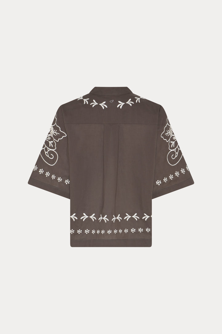 Heartmade HMTasim bluse BLOUSE 106 Dark Beige