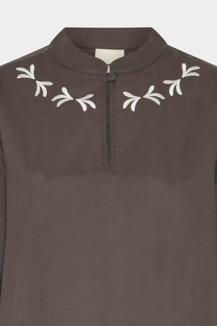 Heartmade HMTasim bluse BLOUSE 106 Dark Beige