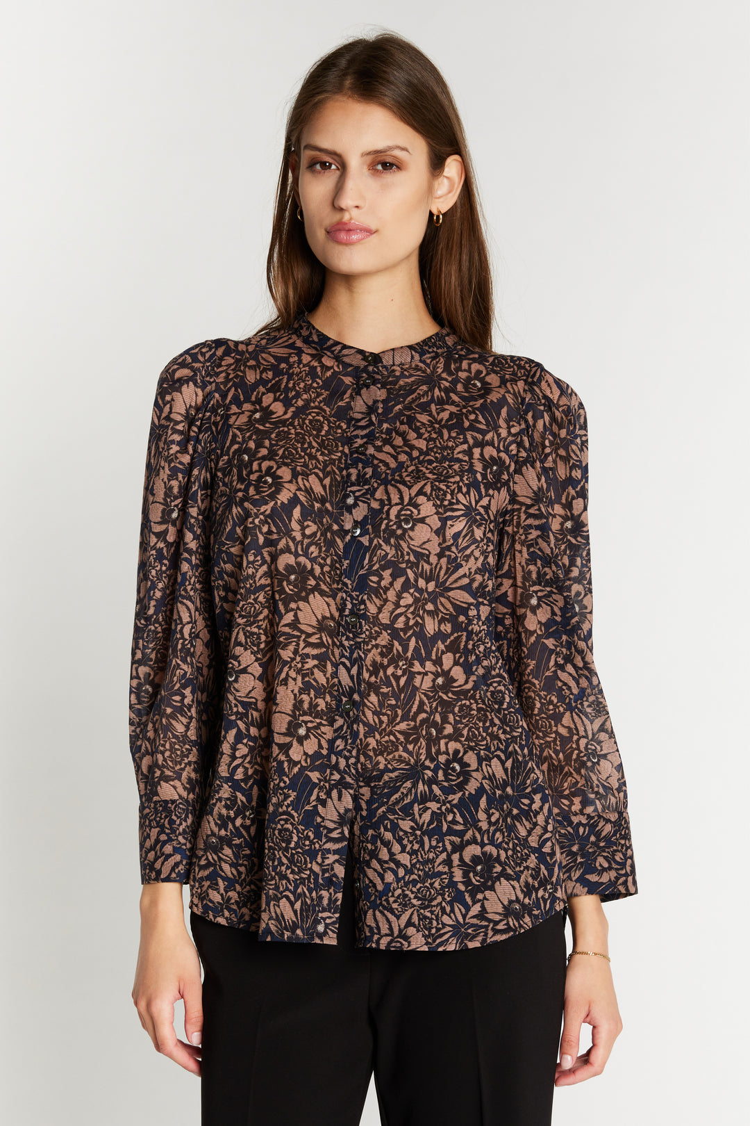 Heartmade HMTeras skjorte SHIRTS 807 Rose flower print