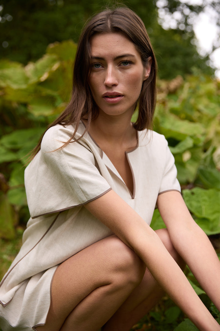 Heartmade HMTikan bluse BLOUSE 061 Snow Dune