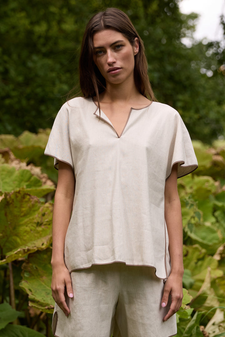 Heartmade HMTikan bluse BLOUSE 061 Snow Dune