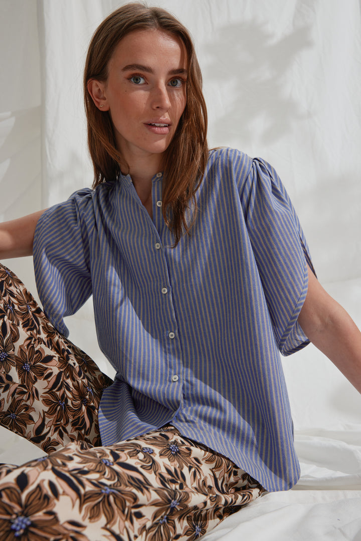 Heartmade HMTulin skjorte SHIRTS 943 Blue stripe