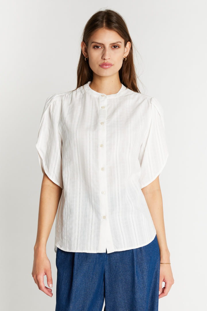 Heartmade HMTulin skjorte SHIRTS 022 White daisy