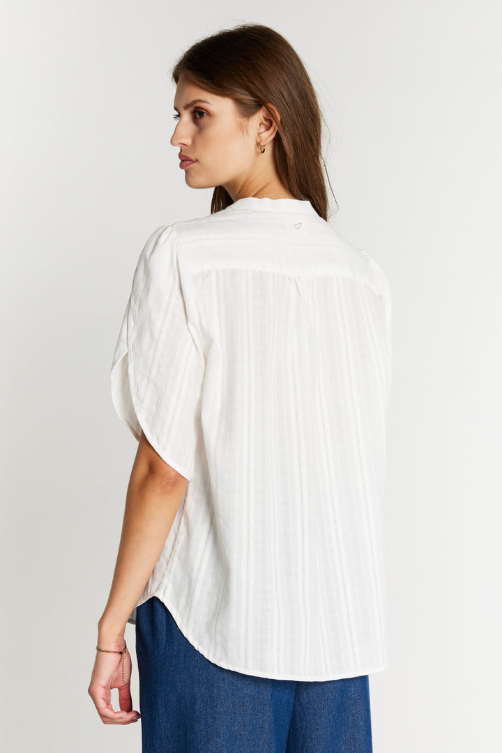 Heartmade HMTulin skjorte SHIRTS 022 White daisy