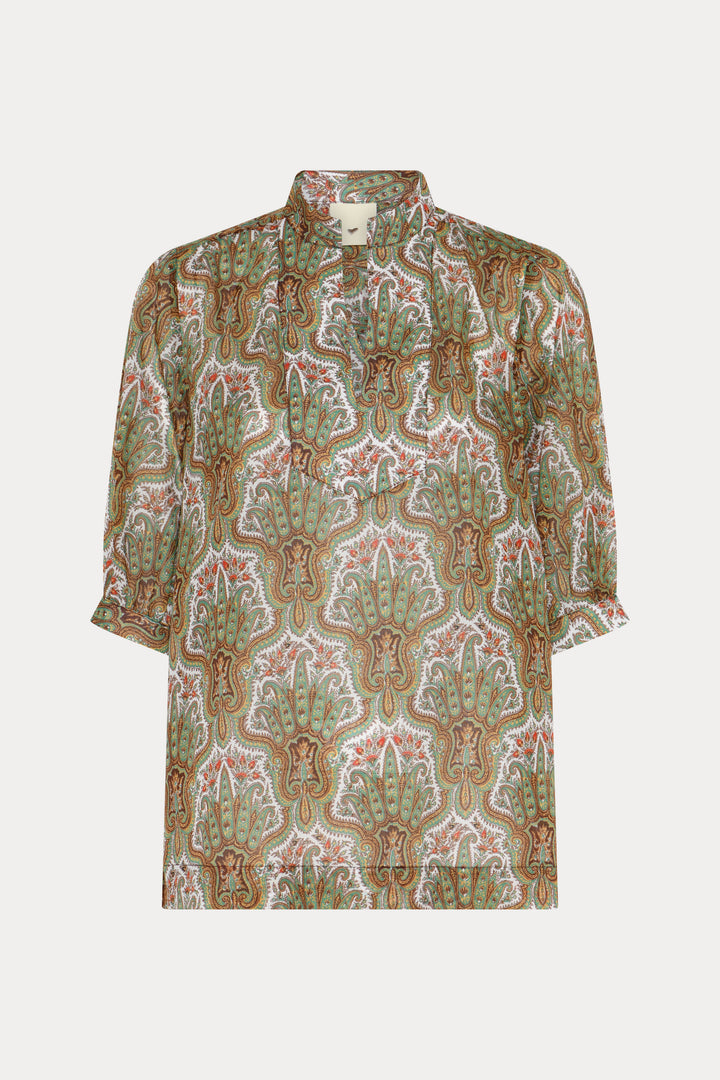 Heartmade HMTurin skjorte SHIRTS 843 Green paisley print