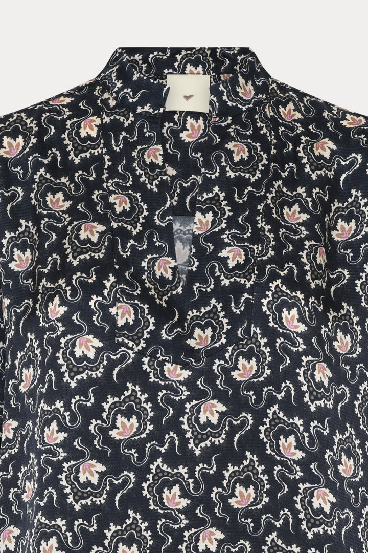 Heartmade HMTurin top BLOUSE 202 Navy Dekor