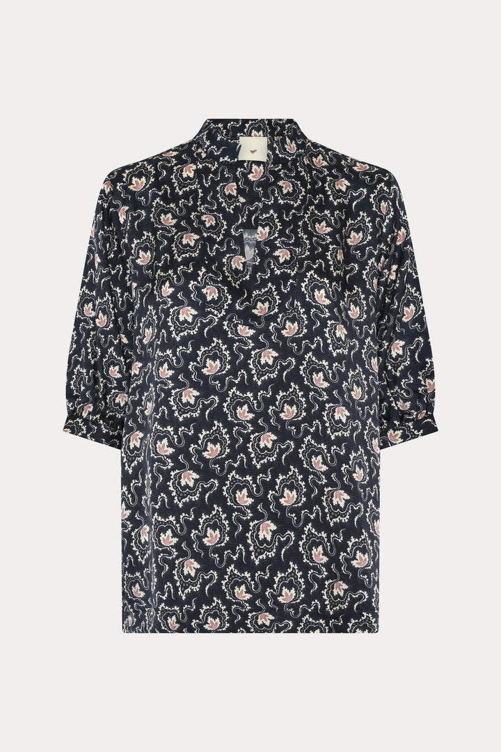 Heartmade HMTurin top BLOUSE 202 Navy Dekor