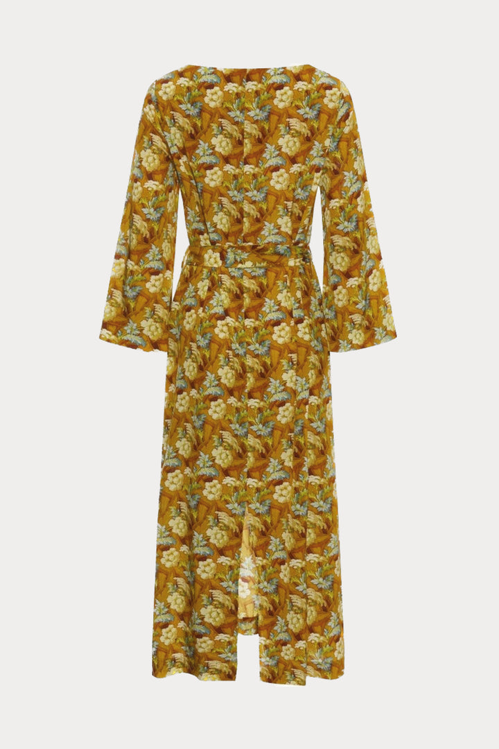 Heartmade Hesian kjole DRESSES 625 Golden flower print