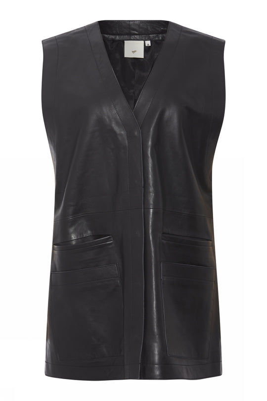 Hudson leather Vest HM - Black – Heartmade-INT