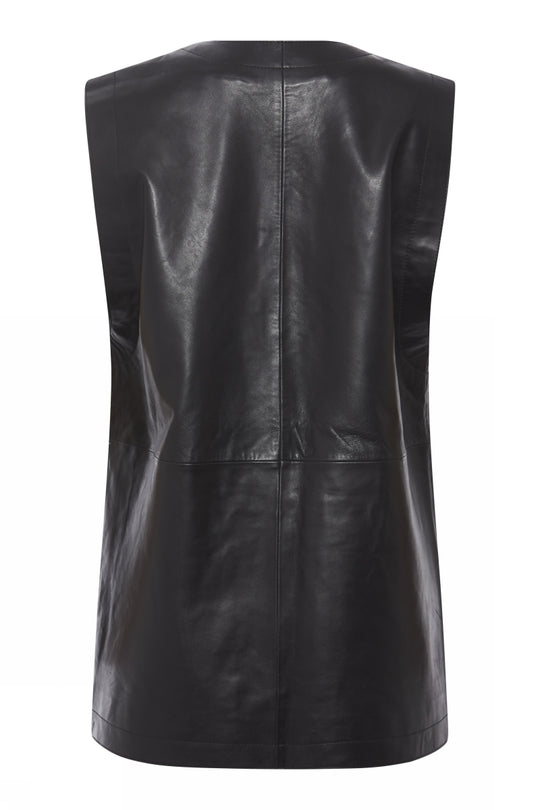 Hudson leather Vest HM - Black – Heartmade-INT