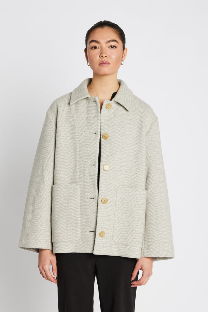 Heartmade Julian jakke OUTERWEAR, LIGHT 180 Off white melange