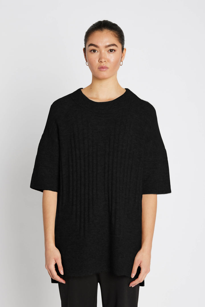 Heartmade Karna strikbluse KNITWEAR, LIGHT Sort