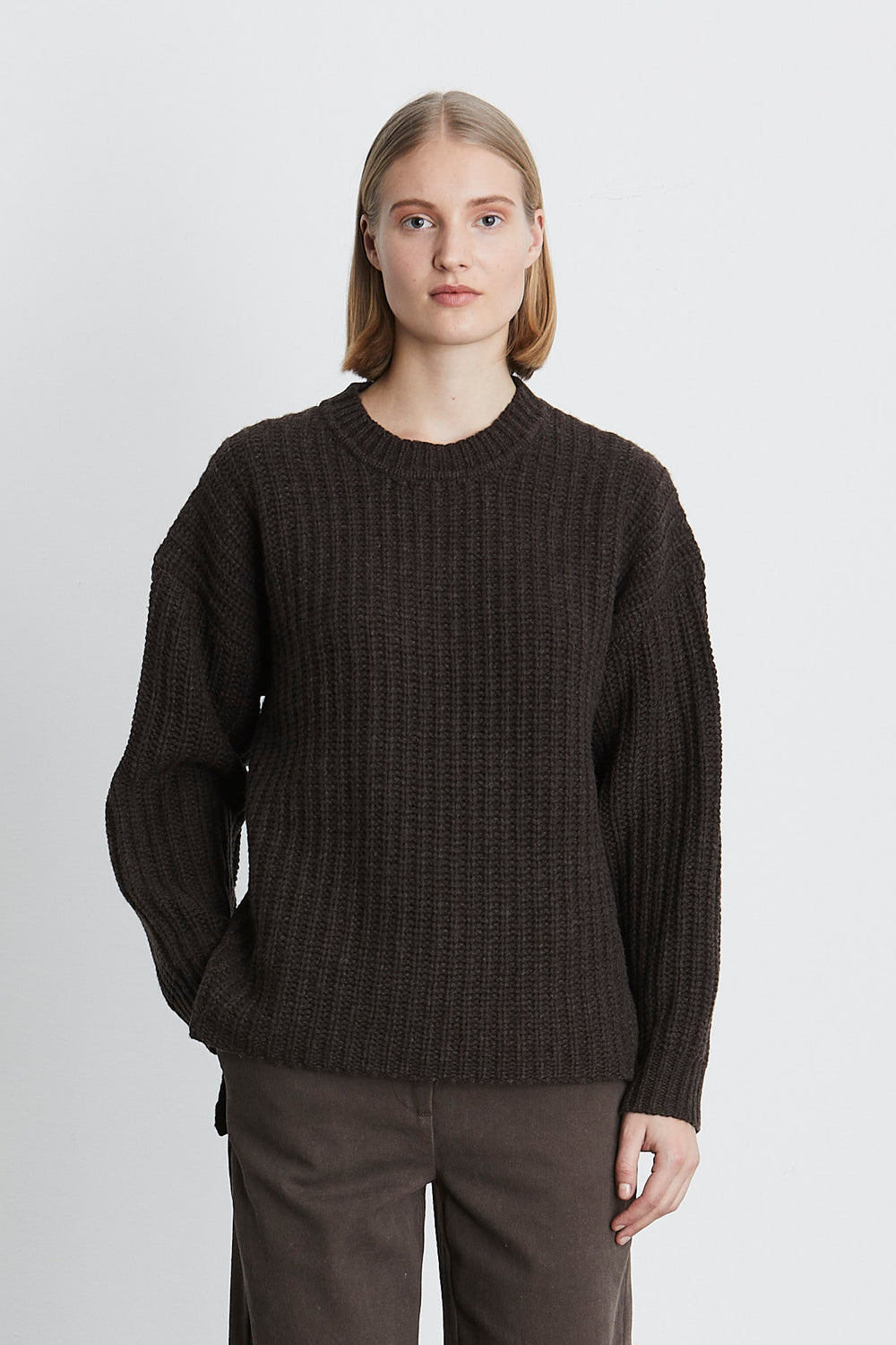 Heartmade Kuna strik KNITWEAR, LIGHT 198 Deep brown