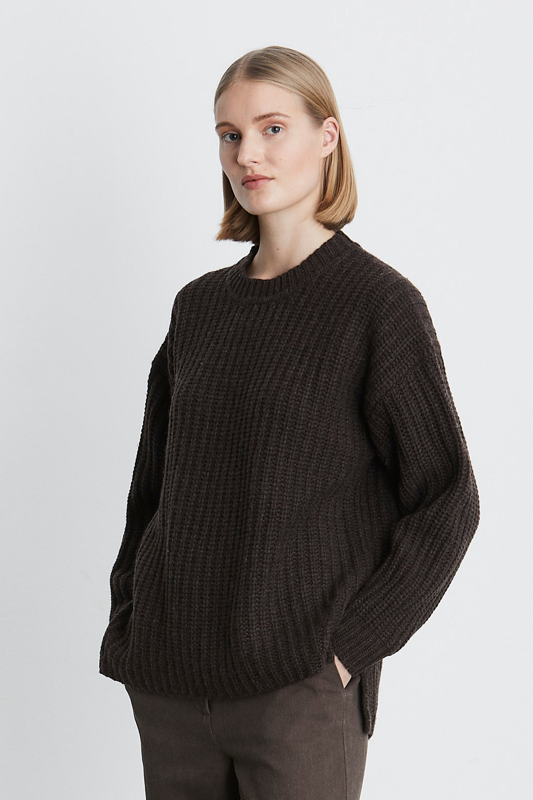 Heartmade Kuna strik KNITWEAR, LIGHT 198 Deep brown