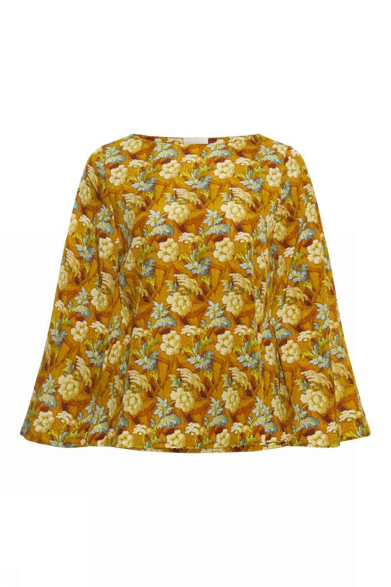 Heartmade Terian blouse HM BLOUSE 625 Golden flower print