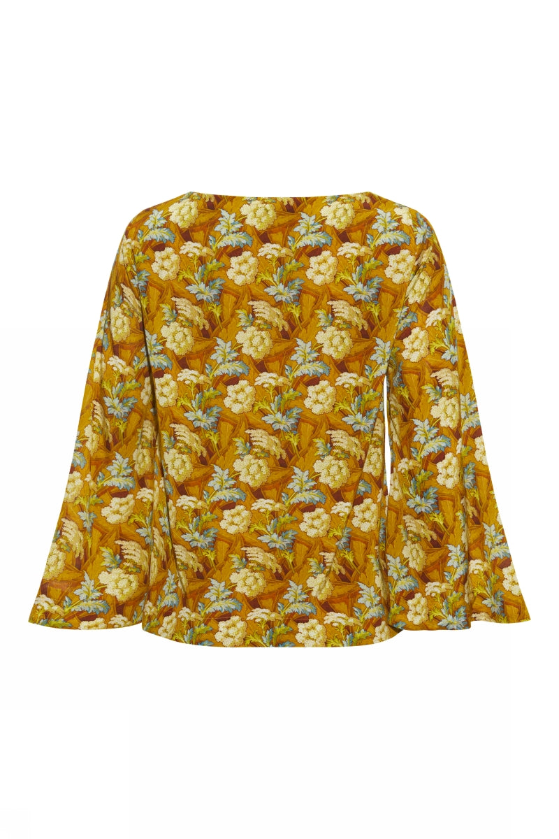 Heartmade Terian blouse HM BLOUSE 625 Golden flower print